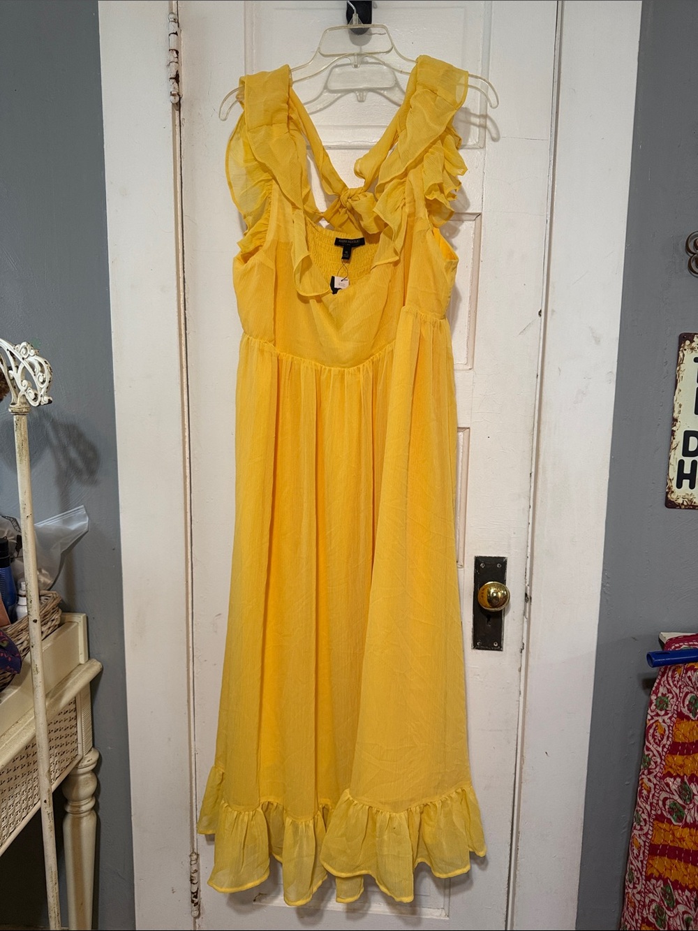 Yellow Ruffle Sundress - Unbranded